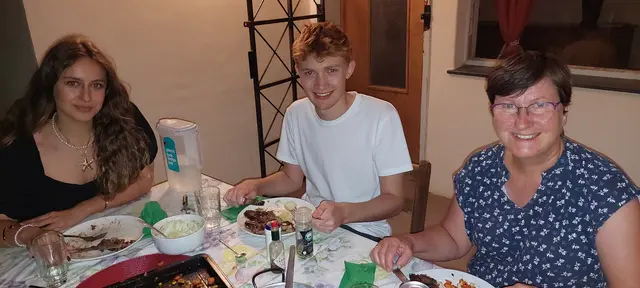 Ben und Alina bei uns zum Essen | Foto: Joachim Knoche