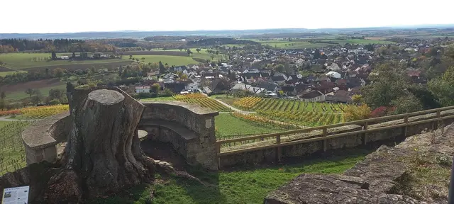 Schon vom Berg aus hat man einen tollen Blick auf Weiler bis zum Katzenbuckel im Odenwald im Hintergrund. | Foto: Foto privat