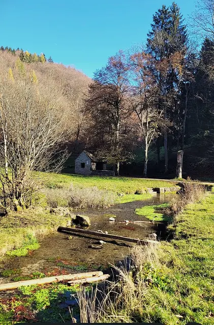 Beim Filsursprung auf 625m Höhe. Die Fils ist 63 km lang und mündet in Plochingen. | Foto: Isolde Reitz