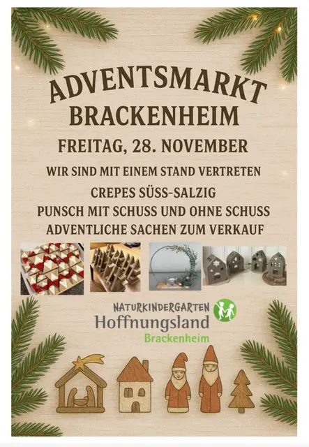 Beim Adventsmarkt in Brackenheim gibt es am Freitag, 28.11. vieles zu entdecken: Auf dem Kirchplatz bei den Apis und beim Naturkindergarten Hoffnungsland sind die Familien und Kinder besonders willkommen! | Foto: Naturkindergarten Hoffnungsland Brackenheim