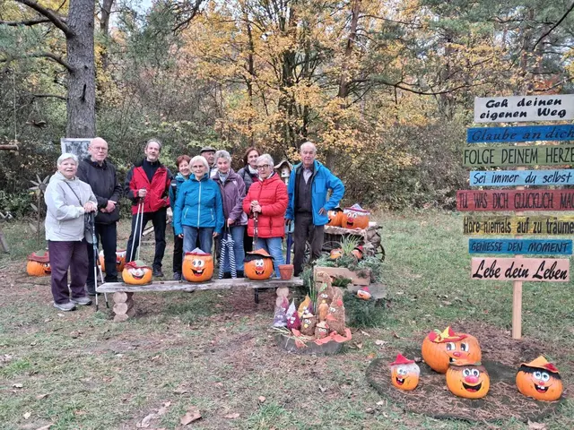Die Wandergruppe am Wichtelplatz | Foto: Herbert Wied