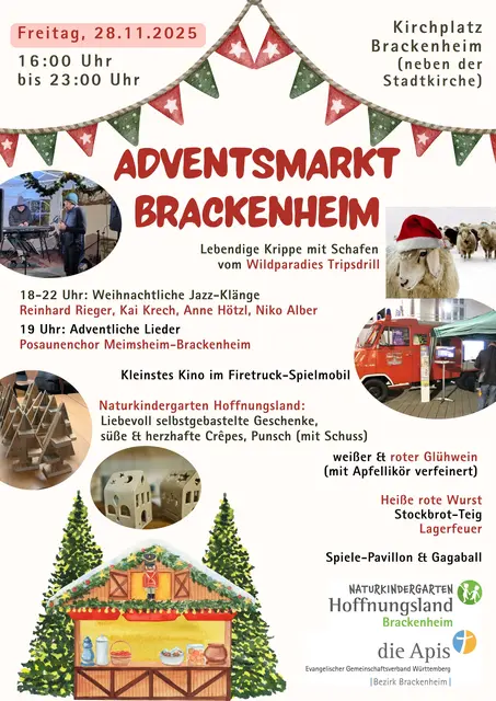 Beim Adventsmarkt in Brackenheim gibt es am Freitag, 28.11. vieles zu entdecken: Auf dem Kirchplatz bei den Apis und beim Naturkindergarten Hoffnungsland sind die Familien und Kinder besonders willkommen! | Foto: Die Apis, Jochen Baral