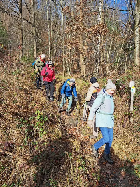Abschüssiges und rutschiges Gelände beim Abstieg ins Bernbachtal. | Foto: Isolde Reitz
