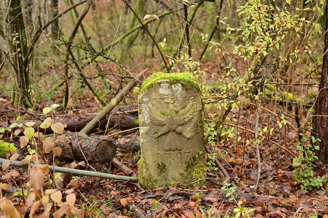 Diesen wunderschönen Grenzstein an der Brücke habe ich tatsächlich zum erstenmal entdeckt. | Foto: Michael Harmsen