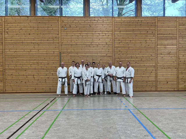 Die Teilnehmer des Karatevereins Eppingen beim Prüferlehrgang mit Klaus Hertnagel in Schwaigern | Foto: Karateverein Eppingen