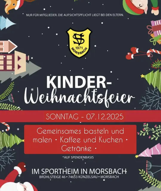 Kinderweihnachtsfeier | Foto: Sportverein Morsbach e.V. 1971