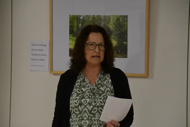 Manuela Greiner, Stadt Leingarten, begrüßt die Gäste | Foto: Jutta Koster