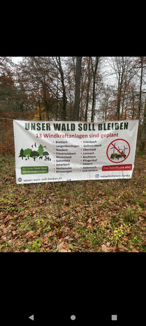 "Unser-Wald-soll-bleiben" ist die Forderung des Vereins "Natürlich Leben Erlenbach" sowie zahlreicher Bürgerinitiativen der Region  | Foto: Natürlich Leben Erlenbach e.V.