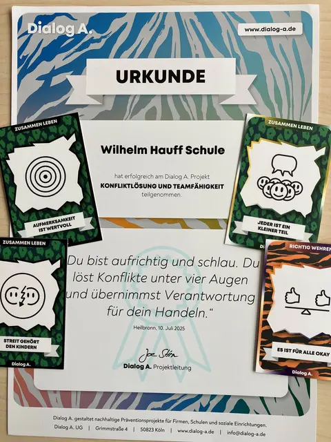 Gewaltprävention an der Wilhelm-Hauff-Schule. | Foto: Samira Bäßler