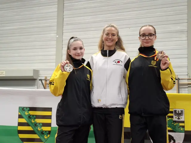 v. l. n. r.: Zoe Schulz, Patricia Bisceglia, Lara Baur | Foto: TSV Bönnigheim Abteilung Goju Ryu Karate