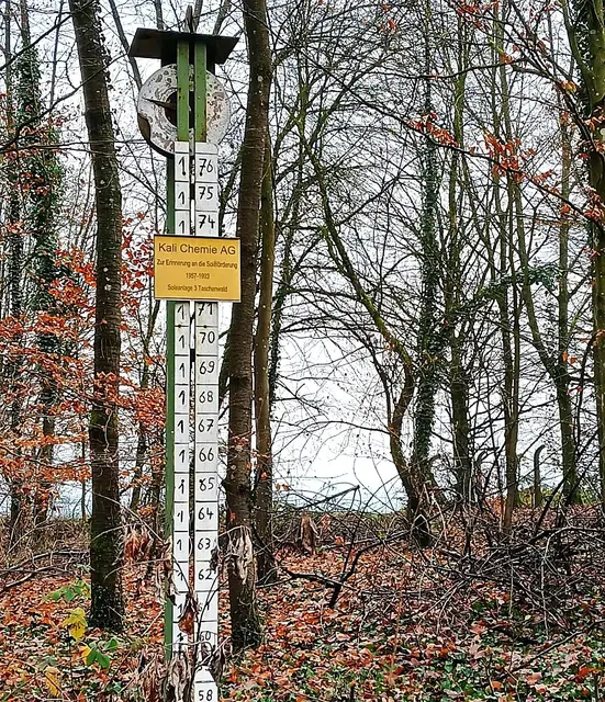 Eine alte Soleförderanzeige der Kali Chemie AG von 1957-1993 | Foto: Isolde Reitz