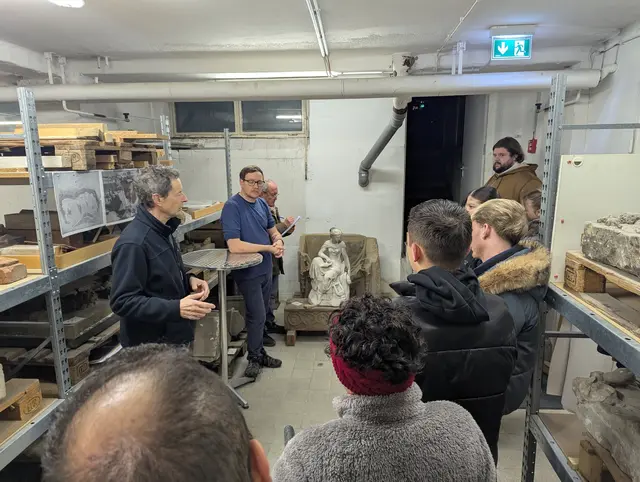 Besucherinfo durch die beiden Archivare Walter Hirschmann und Raphael Schmitz. | Foto: Foto: ARS HN.