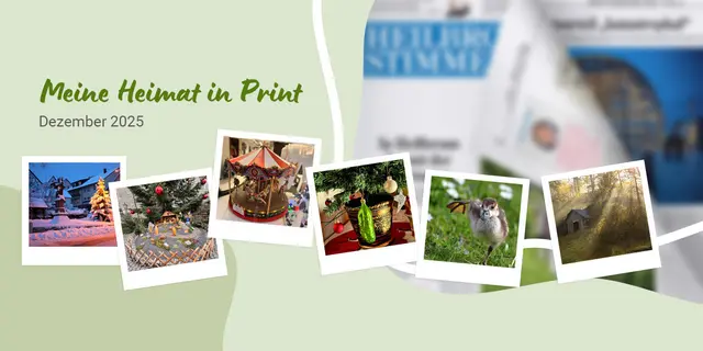 Weihnachtlich wird es auf der Meine Heimat-Seite, die am 20. Dezember in der Zeitung zu lesen ist. Hier sind die Texte und Bilder dazu. | Foto: HSt, Heide Böllinger (2), Gerlinde Müller, Heidrun Rosenberger, Moni Bordt, Barbara Ziech. 