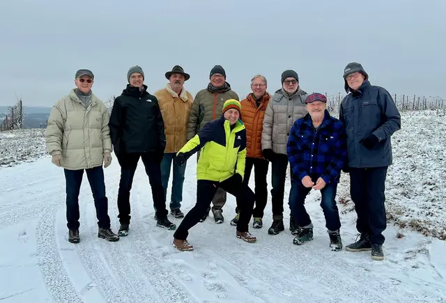 Neun Männer im Schnee | Foto: Foto: Petra Megerle/TC Sulmtal