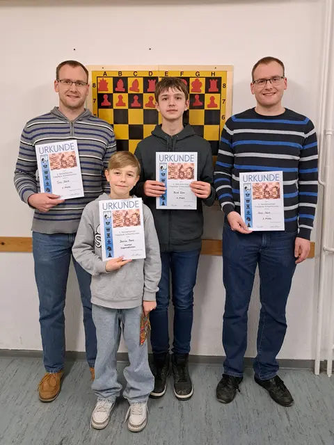 Die Preisträger des ersten Neckarsulmer Freestyle Schachturniers. | Foto: Schachclub
