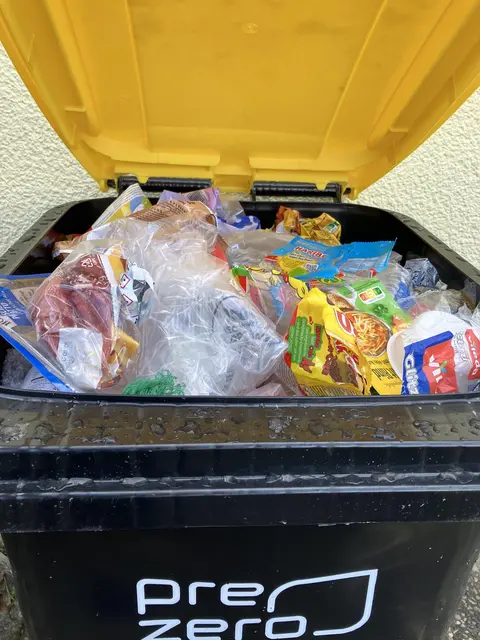 Für die Bewohner des Landkreises sind Gelbe Tonnen was Neues. Dazu gibt es viel Klärungsbedarf.  | Foto: Simon Gajer