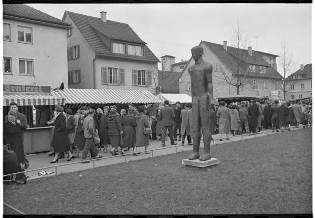 Volle Karlstraße in Heilbronn im Jahr 1959. | Foto: Hermann Eisenmenger/Heilbronner Stimme/Stadtarchiv