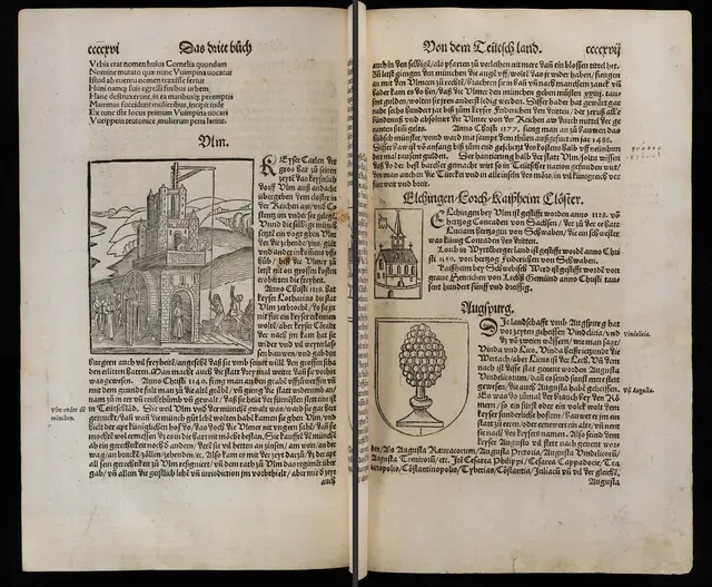 Ulm und Augspurg  (Ausgabe 1544)

UB Basel, EU I 55 | Foto: Universitätsbibliothek Basel