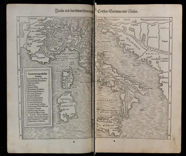 Italien  (Ausgabe 1544)

UB Basel, EU I 55 | Foto: Universitätsbibliothek Basel 