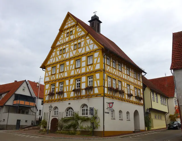 Das schmucke Gemmrigheimer Rathaus - ein stattlicher Fachwerkbau! | Foto: Isolde Reitz