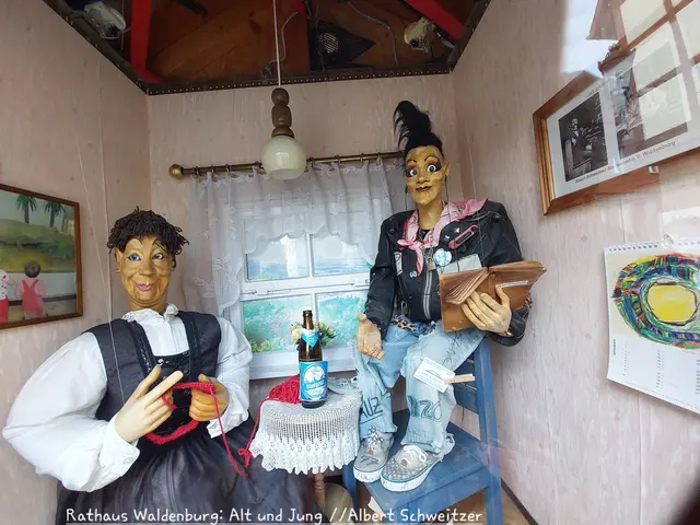 Zum 50-Jahre-Jubiläum des Kinderdorfes wurde der Kunstautomat aufgestellt, der für 1 € mit "Alt und Jung" ein sehr zeitgemäßes Gespräch über Albert Schweitzer als Hörausgabe wiedergibt. | Foto: Foto privat