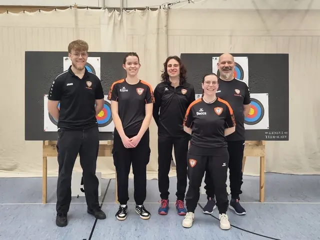 Neckarsulm 1 v.l.n.r.: Jan Weßeling, Emma Schäfer, Henry Bernlöhr, Rebacca Nier und Thomas Nier | Foto: Schützengilde Neckarsulm e.V.
