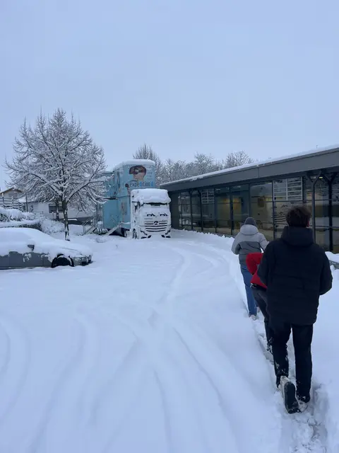 Der Expedition D Truck im Schnee in Neuenstadt | Foto: HBS