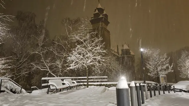 Neuensteiner Schloss mit Wintermantel | Foto: Heinrich Brehm