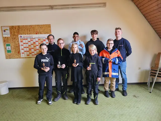 Die geehrten Mitglieder Jugendfeuerwehr | Foto: Jugendfeuerwehr Gemmingen