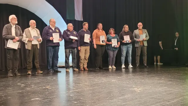 von li: Frithjof Hartwig, Ralf Luithardt, Werner Ruf, Rolf Harr, Friedemann Kibler, Carina Hartwig, Heike Donges, Nicole Kardaras, Ralf Donges | Foto: Heike Donges