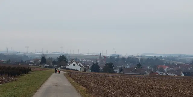 In der Ferne leuchten noch Schneeflächen im Kraichgau. | Foto: Foto privat