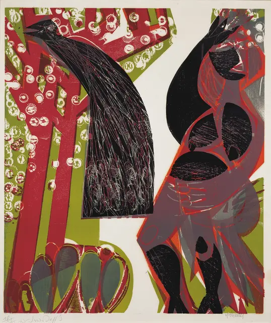 08 _ HAP Grieshaber, Baumblüte - die Frau mit Pfau, 1963
Holzschnitt, Sammlung Würth, Inv. 4154 © VG Bild-Kunst, Bonn 2025 | Foto: Archiv Würth