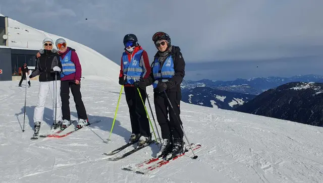 eine kurze Pause bevor es die Piste wieder runtergeht | Foto: privat: F. Karl