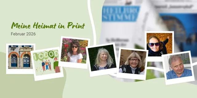 Der Beitrag zur Meine Heimat-Seite stellt in den Mittelpunkt, dass meine.stimme jetzt auf 10.000 Heimatreporter angewachsen ist. Vier Heimatreporter berichten, was sie durch ihr Engagement für das Bürgerportal alles erlebt haben. | Foto: HSt, Helmut Bender, HSt-Grafik, privat