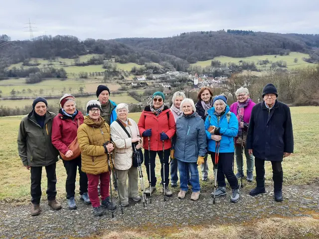 Die Wandergruppe oberhalb von Morsbach | Foto: Herbert Wied
