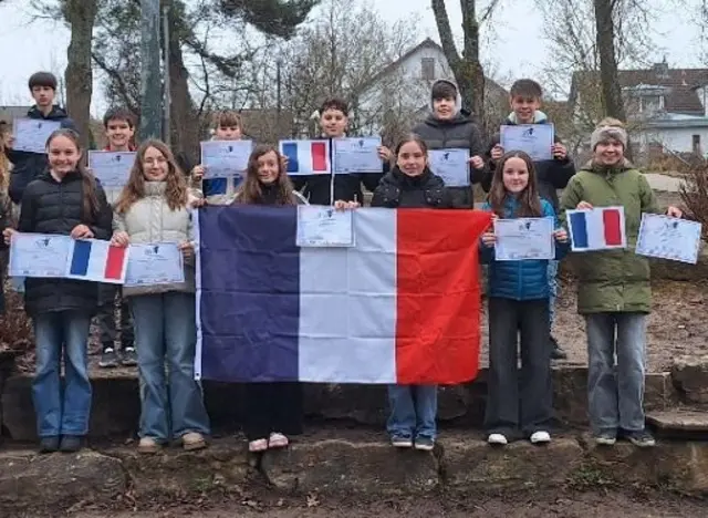 Klasse 6b/c des Högy beim franzözischen Internet-Teamwettbewerb | Foto: Hölderlin-Gymnasium Lauffen