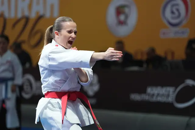 Mariel Goethe in Aktion auf der Karate 1 Youthleague in Fujairah / VAE | Foto: karateinsights / privat
