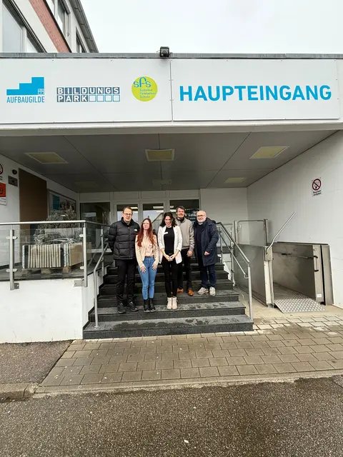 Bei der Aufbaugilde im Bildungspark. | Foto: linke