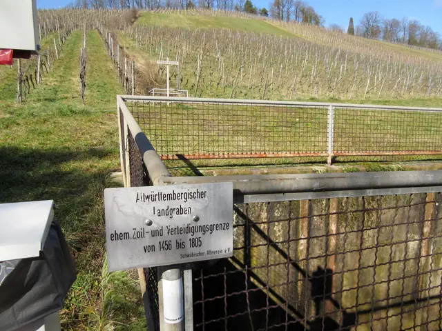 Der Landgraben soll Schmidhausen an drei Seiten umgeben haben, die Gruppe wählte aber direkten ausgeschilderten Weg zur Burg Beilstein hinüber, da sich keine weiteren hinweise fanden. | Foto: WandernGabyErich
