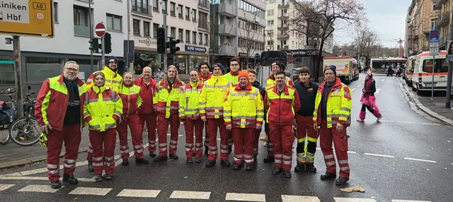 Die Schnelleinsatzgruppe des ASB Region Heilbronn-Franken unterstütze beim diesjährigen Rosenmontagsumzug den ASB Mainz-Bingen. | Foto: ASB Region Heilbronn-Franken