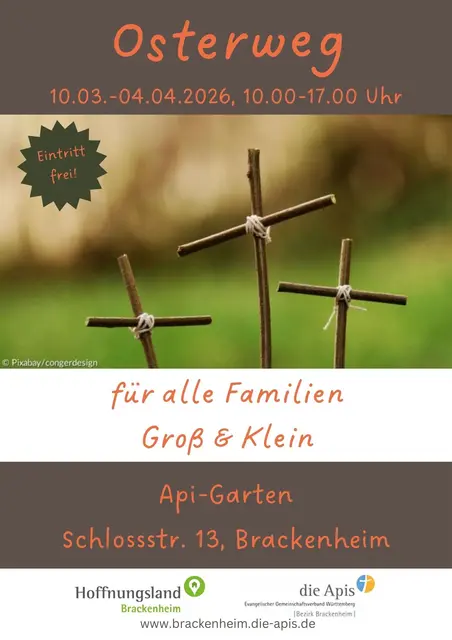 Der liebevoll gestaltete Osterweg 2026 im Api-Garten in Brackenheim öffnet vom 10. März bis 4. April 2026 täglich von 10 bis 17 Uhr seine Tore und nimmt Besucher mit hinein in die bewegende Geschichte von Ostern. | Foto: Jochen Baral