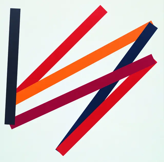 François Morellet, A PRIORI, 2004
Acryl auf Leinwand auf Holz, 200 x 200 cm, Sammlung Würth, Inv. 8220, Foto: Ivan Baschang, © VG Bild-Kunst, Bonn 2026
 | Foto: Ivan Baschang / Sammlung Würth