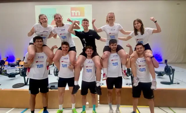 Die Studenten der HRS bei ERGO DHM | Foto: Heilbronner RG Schwaben