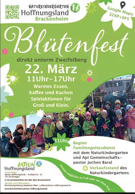 Das Blütenfest des Naturkindergartens Hoffnungsland am Sonntag, 22. März findet in Kooperation mit den Apis Brackenheim von 11-17 Uhr auf dem Gelände des Naturkindergartens unterm Zweifelberg statt. | Foto: Steffi Alber, Naturkindergarten Hoffnungsland