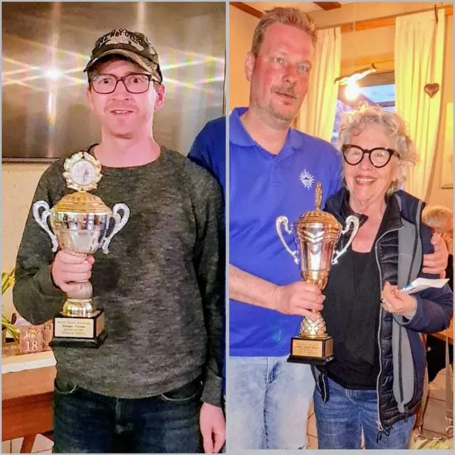 Thorsten Weber Gesamtsieger
Jörg Rissmann Veranstalter
Gudela Fischer-Winkler Siegerin kleines Finale  | Foto: Roger Aerni