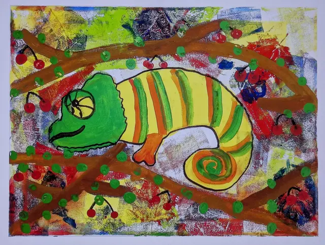 Druck und Zeichnung, Mädchen, 8 Jahre 
Digital in der Ausstellung zu sehen  | Foto: DiGi / Archiv Würth 