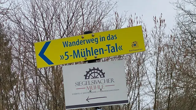 Heute befindet sich das Schild am Ende unserer Tour durch's Fünf-Mühlental.   | Foto: Beate Bonte 