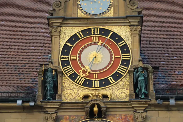 Bald werden die Uhren wieder umgestellt. Auch diese Uhr am Rathaus in Heilbronn. Doch in welche Richtung? Vor oder zurück? | Foto: Peter Rössler