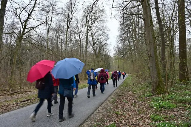 Schon früh kamen die Regenschirme zum Einsatz. | Foto: Michael Harmsen