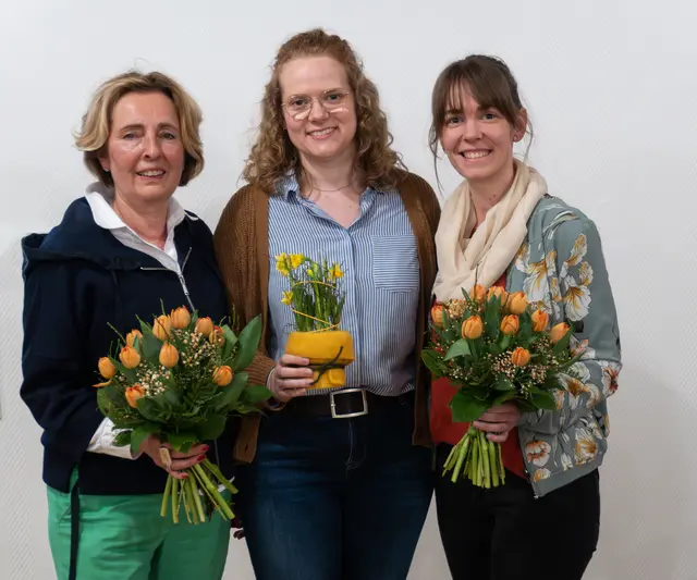 Wieder- und Neugewählt: Doris Schellmann, Anke Steinmetz und Sabrina Walter | Foto: Gesangverein Niedernhall